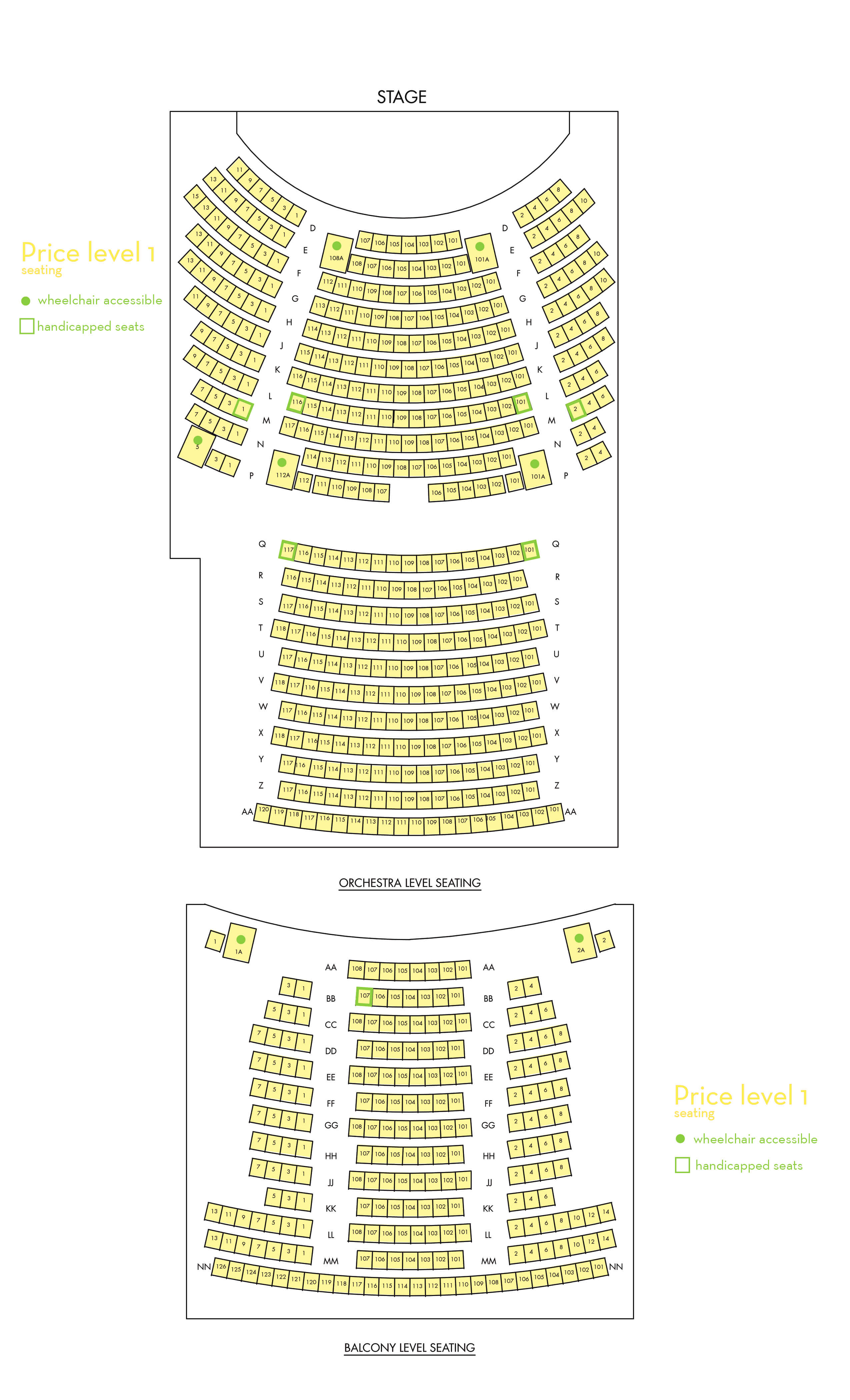 Levoy Theater Seating Chart