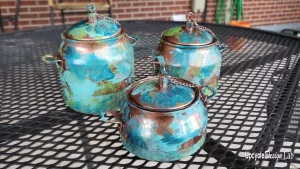 upcycled mini copper pots and the risky business of crafting