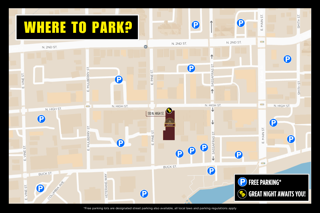 Directions and Parking 1 LEVOY EVENT PARKING 2