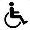 Accessibility 1 International Symbol of Access — person in a wheelchair, black icon on a white background, indicating wheelchair-accessible seating or entrances.